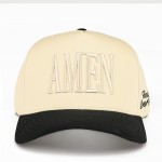 Wholesale c C TCM Two AMEN Canvas Embroidered Baseball Cap Faith Fear Side Embro