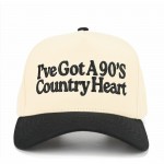C.C TCM0097
Two Tone "I've Got A 90's Country Heart'" Canvas Embroidered Baseball Cap

- Snap Back Closure
- One Size Fits Most
- 100% Cotton