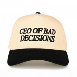 Wholesale c C TCM Two CEO BAD DECISIONS Canvas Embroidered Baseball Cap Snap Bac
