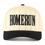 C.C TCM0074
Two Tone & Pin Stripe Canvas Embroidered "HOMERUN" Baseball Cap

- Snap Back Closure
- One Size Fits Most
- 100% Cotton