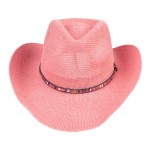 Wholesale c C CBC Woven Cowboy Hat Beaded Band One Fits Most Adjustable Drawstri