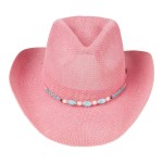 Wholesale c C CBC Woven Cowboy Hat Turquoise Beaded Band One Fits Most Adjustabl