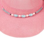 Wholesale c C CBC Woven Cowboy Hat Turquoise Beaded Band One Fits Most Adjustabl