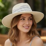 Wholesale multi Color Woven Straw Fedora Vegan Leather Band One Paper Polyester