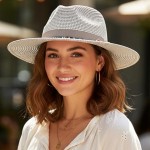 Wholesale straw Fedora Hat Woven Multicolor Band One Paper Polyester