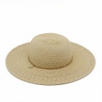 Wholesale brim Straw Sun Hat Metal Beaded Band Starfish Charm One Paper Polyest