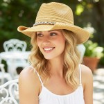 Wholesale straw Cowboy Hat Multicolor Beaded Band One Paper