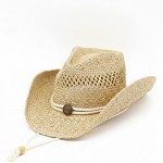 Wholesale western Straw Cowboy Hat Antique Anchor Button Chin Strap One Paper