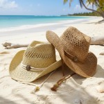 Wholesale western Straw Cowboy Hat Antique Anchor Button Chin Strap One Paper