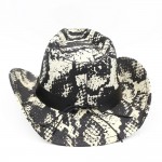 Wholesale snake Print Cowboy Hat Bull Head Accent One Paper