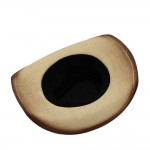 Wholesale distressed Straw Cowboy Hat Orate Vegan Leather Band One Paper