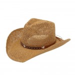 Wholesale straw Cowboy Hat Silver Studs Stars One Paper