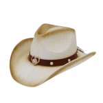 Wholesale aged Two Cowboy Hat Golden Star Faux Pearl Studs One Paper