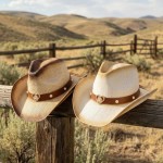 Wholesale aged Two Cowboy Hat Golden Star Faux Pearl Studs One Paper