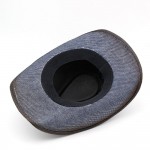 Wholesale rustic Cowboy Hat Chain Concho Detail Vegan Leather Band One Paper