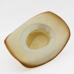 Wholesale aged Straw Cowboy Hat Suede Stitched Details Steer Head Concho One Pap