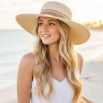 Wholesale brim Sun Hat Striped Multi Color Band One Sie Paper