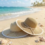 Wholesale two Straw Sun Hat Rope Band One Paper