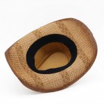 Wholesale western Straw Cowboy Hat Turquoise Stone Concho Bull Emblem Buckle Ban