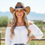 Wholesale two Straw Cowboy Hat Steer Concho One Fits Most Paper