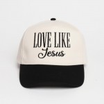 "LOVE LIKE Jesus" Embroidered Two Tone Baseball Cap

- One Size Fits Most
- Snap Back Closure
- 100% Cotton