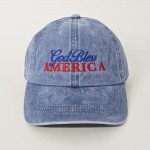 "God Bless AMERICA" Embroidered Baseball Cap

- One Size Fits Most
- Slide Buckle Adjustment
- 100% Cotton