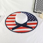 Wholesale brim American Flag Straw Sun Hat One Paper