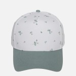 Wholesale flower Print Two Baseball Cap One Fits Most Snap Back Closure Cotton