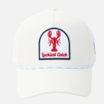Wholesale linen Luckiest Catch Crawfish Patch Baseball Cap Rope Band Palm Tree S