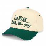 Wholesale c C TCM Two Canvas Embroidered I m Nicer I m Tipsy Baseball Cap Snap B