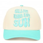 Wholesale c C TCM Two Girls Just Wanna Have Sun Canvas Embroidered Baseball Cap
