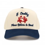 Wholesale c C TCM Two If Crabby Please Return Beach Canvas Embroidered Baseball