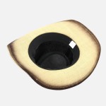 Wholesale vintage Straw Cowboy Hat Vegan Leather Band Turquoise Details One Fits