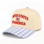 Wholesale tCM UNITED STATES AMERICA Embroidered Two Gingham Baseball Cap One Fit