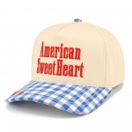 Wholesale tCM American Sweetheart Embroidered Two Gingham Baseball Cap One Fits