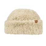 Wholesale fluffy Sherpa Roll Brim Hat covered plush curly sherpa crown cuff cozy