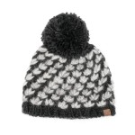 Wholesale popcorn Stitch Pom Beanie knit textured bubble pattern ribbed cuff chu
