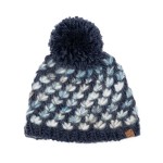 Wholesale popcorn Stitch Pom Beanie knit textured bubble pattern ribbed cuff chu