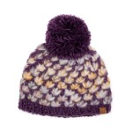 Wholesale popcorn Stitch Pom Beanie knit textured bubble pattern ribbed cuff chu