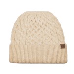 Wholesale cable Knit Cuffed Beanie allover braided cable pattern thick fold cuff