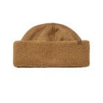 Wholesale sherpa Cuff Fisherman Beanie smooth suede crown thick fluffy sherpa ba