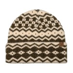 Wholesale fair Isle Knit Cuffed Beanie bold geometric pattern zigzags diamonds s