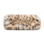 Wholesale leopard print faux fur headwrap plush dense pile wraps ears instant wa