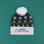 Wholesale christmas Pom Pom Lurex Beanie One Fits Most Polyester