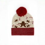 Wholesale sweet Christmas Pom Pom Lurex Beanie One Fits Most Polyester