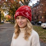 Wholesale add sweet sparkly finish cold weather looks bow embroidered knit beani