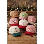 Wholesale nutcracker Embroidered Baseball Cap soft boucle knit contrast corduroy