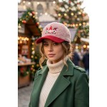 Wholesale holiday Gnome Embroidered Baseball Cap plush boucle crown contrast cor