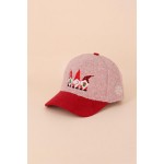 Wholesale holiday Gnome Embroidered Baseball Cap plush boucle crown contrast cor