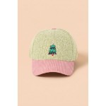 Wholesale christmas Tree Embroidered Baseball Cap cozy boucle knit contrast cord